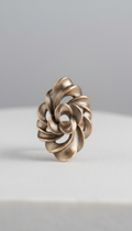 Avant-Garde Cocktail Ring In Gilded Sand Finish