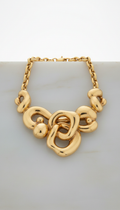 18k Gold Sculptural Statement Necklace