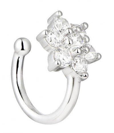 the hannah ear cuff — moissanite cluster ear cuff, no piercing