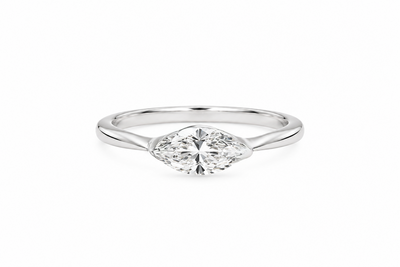 the stefani pinky ring — marquise moissanite pinky ring
