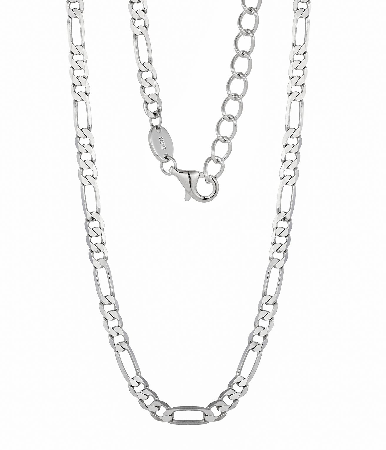 STERLING SILVER FIGARO CHAIN BRACELET