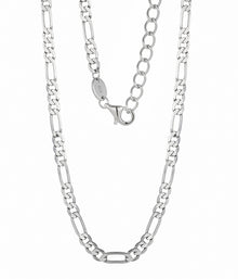 STERLING SILVER FIGARO CHAIN BRACELET
