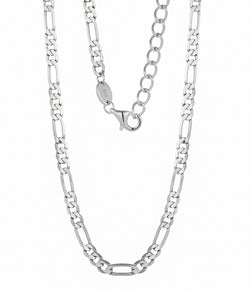 STERLING SILVER FIGARO CHAIN BRACELET