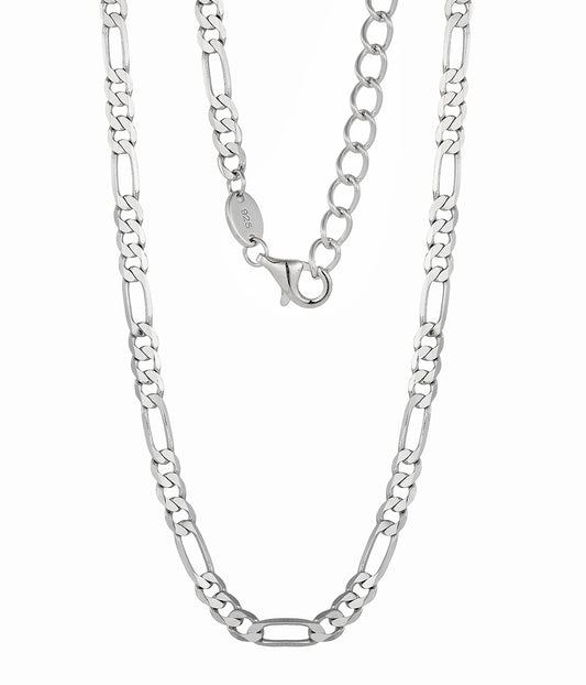 STERLING SILVER FIGARO CHAIN BRACELET