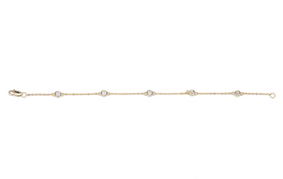 the perfect fit bracelet — moissanite bracelet in gold plated sterling silver