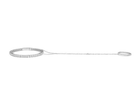 the eti hand chain — custom made-to-order moissanite hand chain