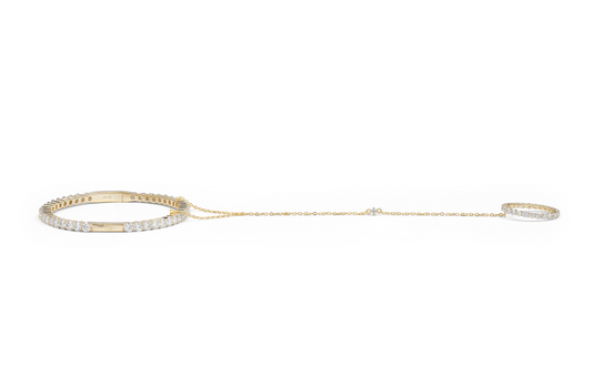 the eti hand chain — custom made-to-order moissanite hand chain